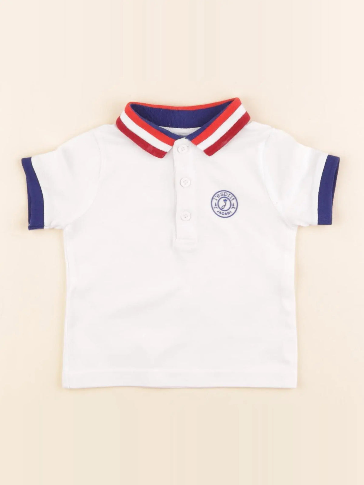 Jacadi - polo blanc - 6 mois