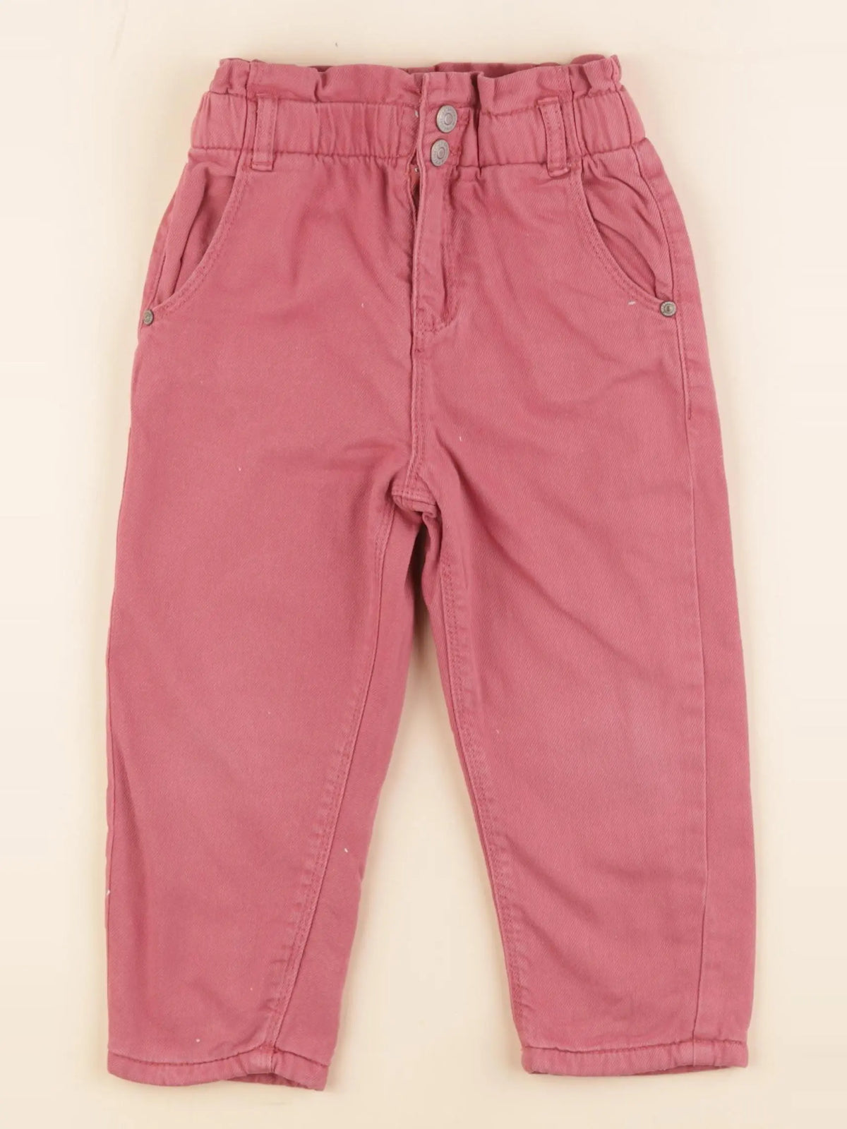 Vertbaudet - pantalon doublé rose - 3 ans