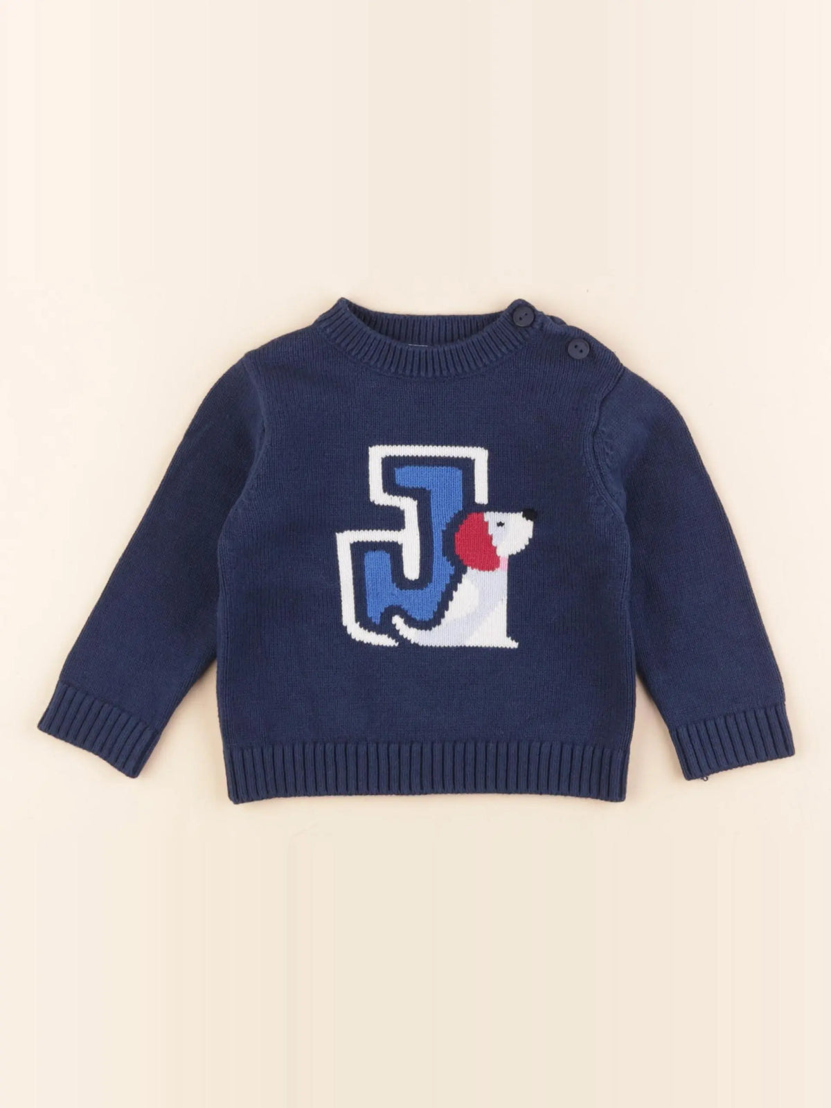 Jacadi - pull bleu - 12 mois