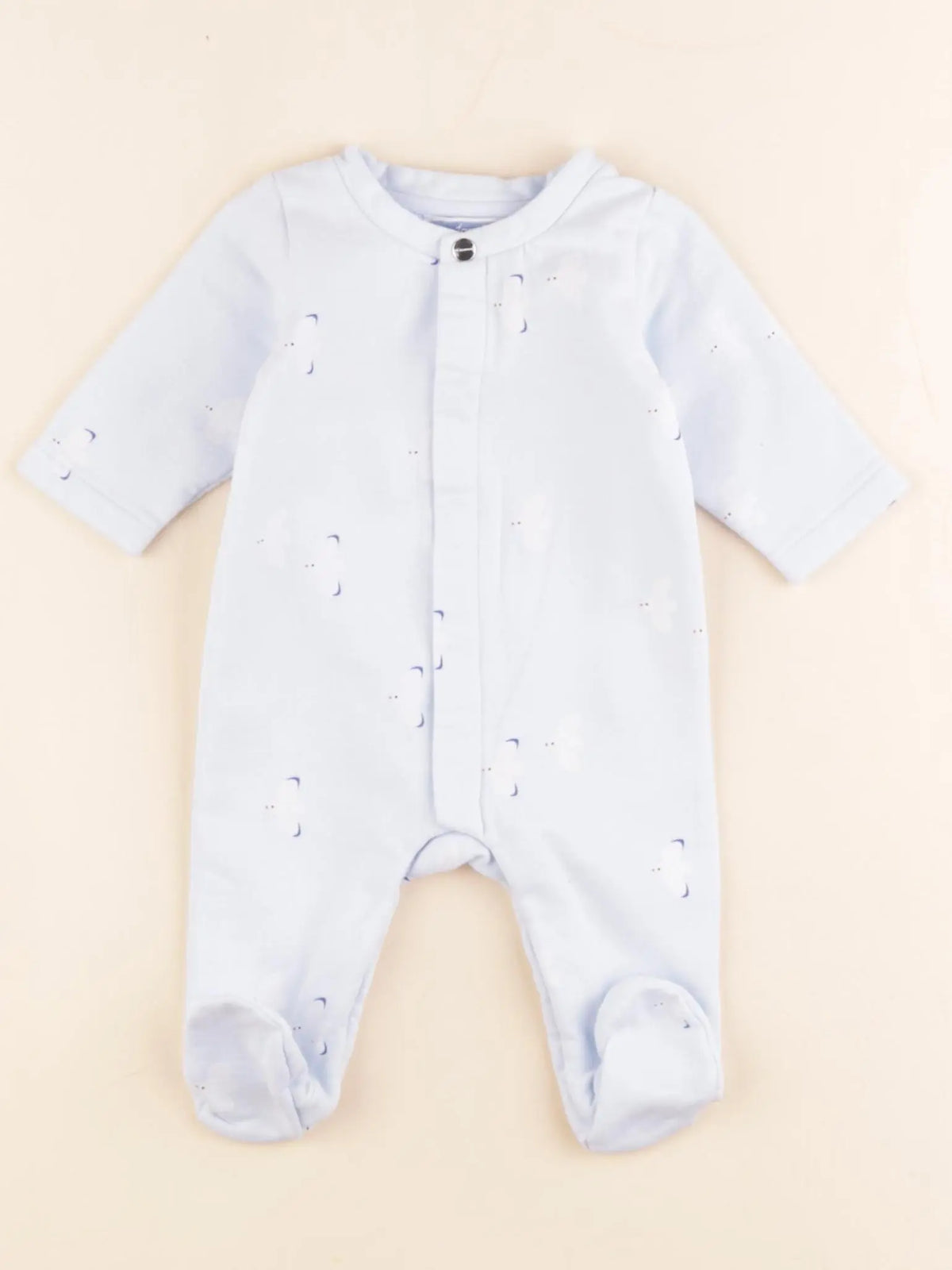 Jacadi - pyjama coton bleu - 1 mois