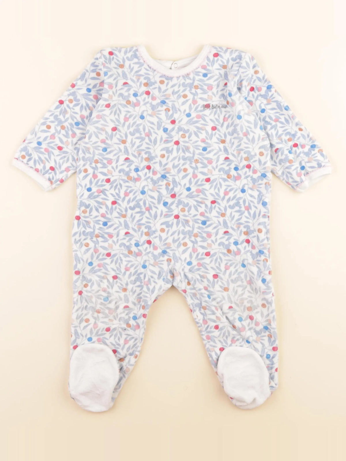 Pyjama velours multicolore