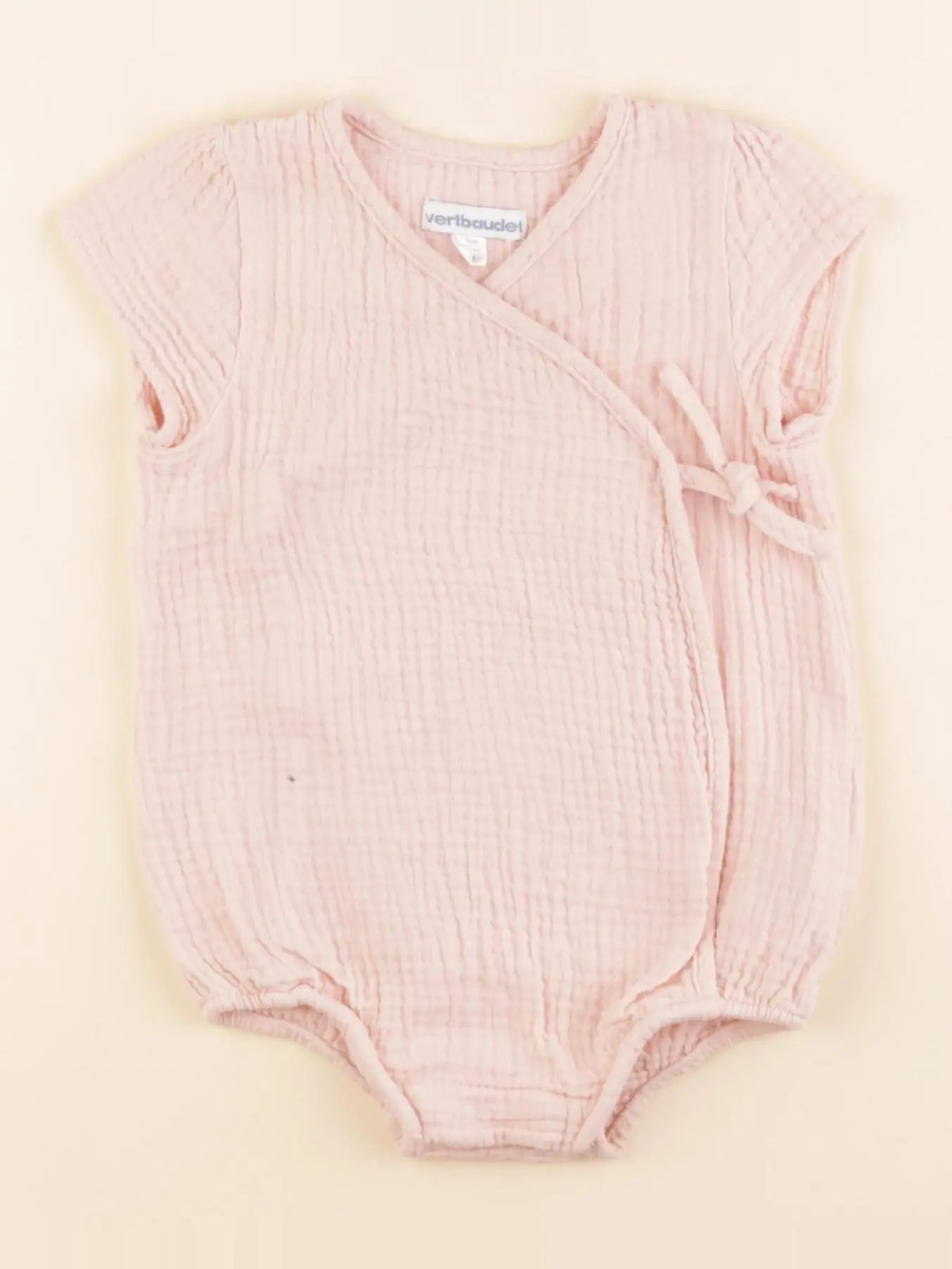 Vertbaudet - combinaison rose - 9 mois