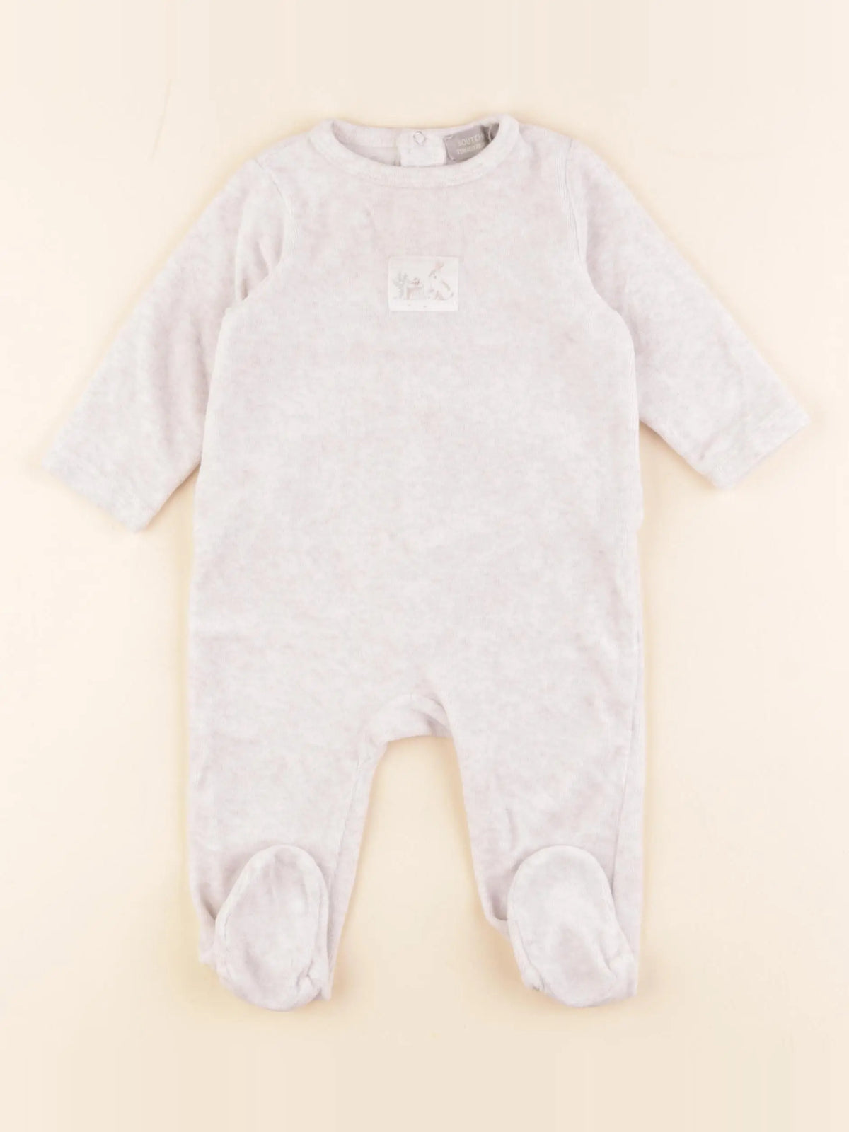 Boutchou - pyjama velours beige - 6 mois