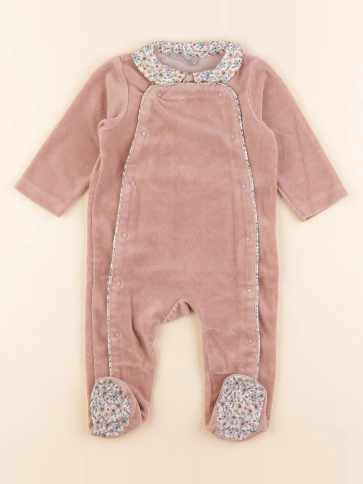 Boutchou - pyjama velours marron - 6 mois