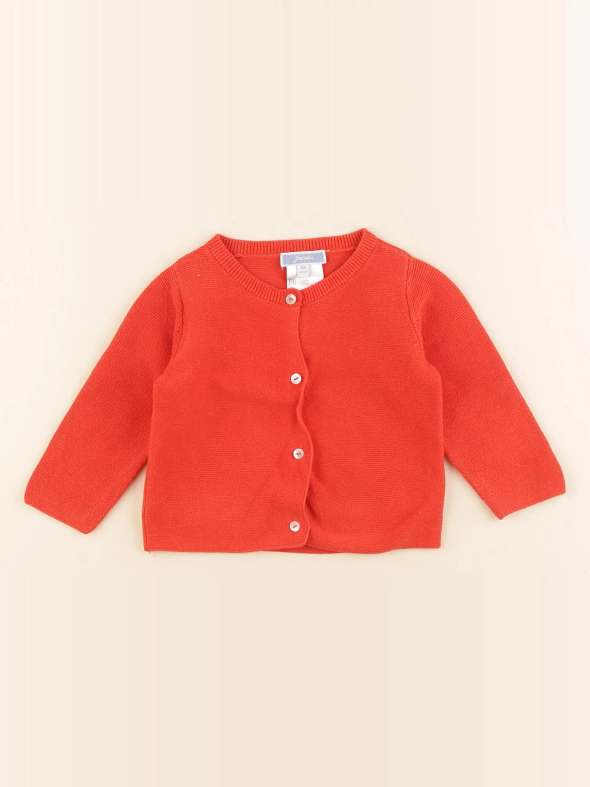 Jacadi - gilet rouge - 6 mois