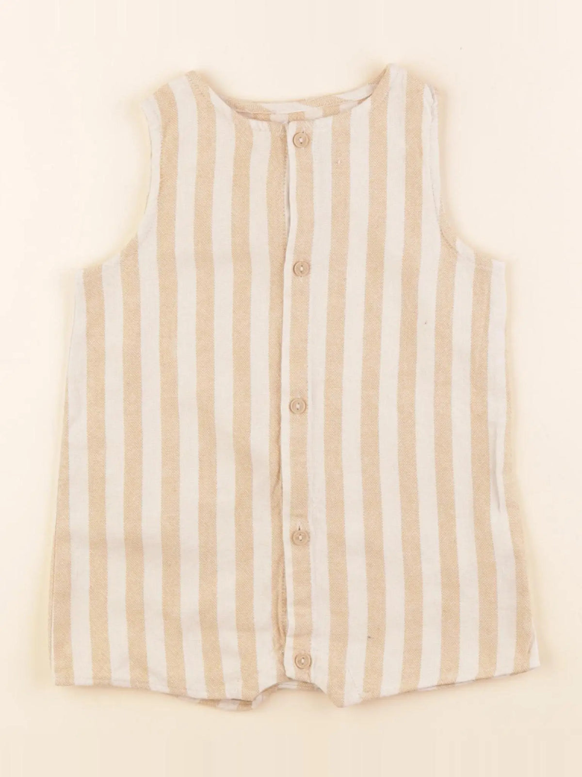 Vertbaudet - combinaison beige - 18 mois