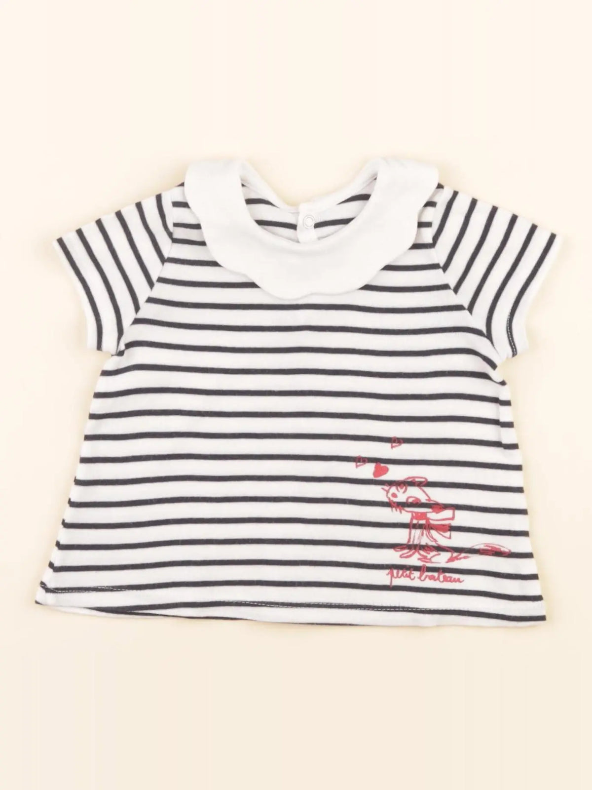 Tee-shirt bleu, blanc