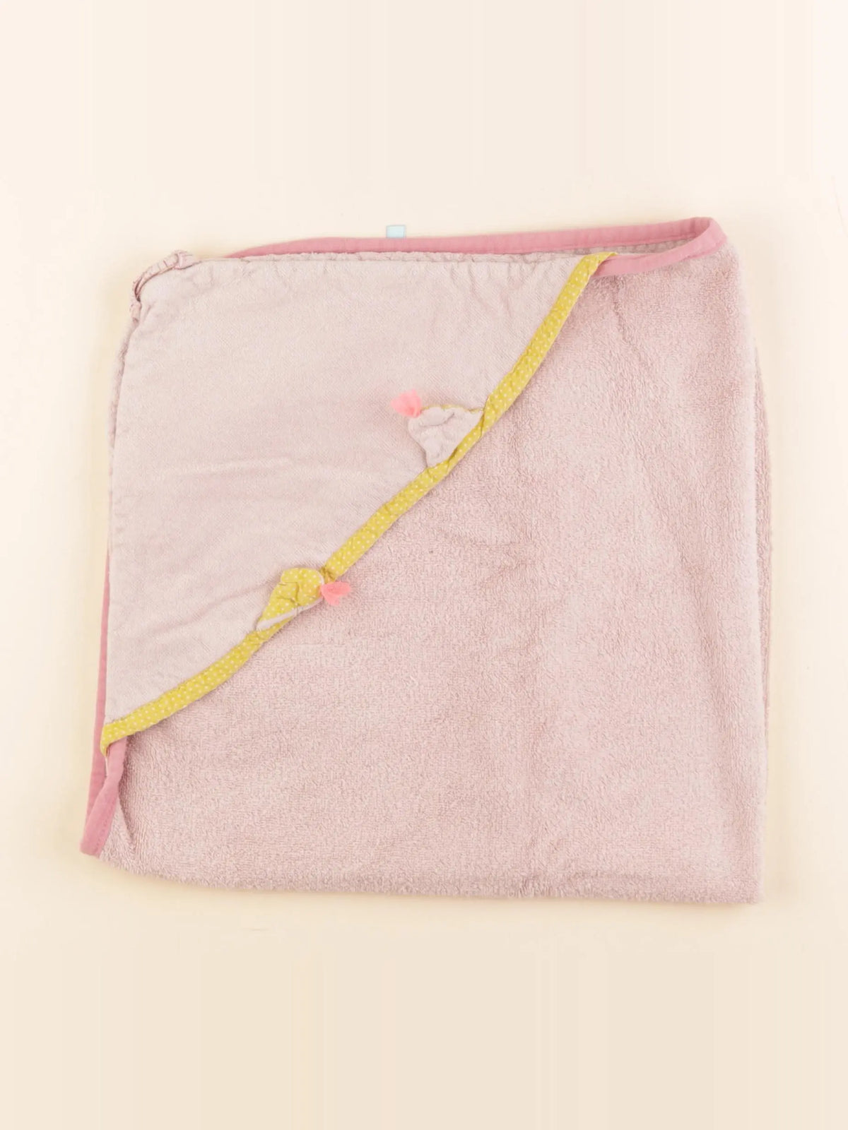Moulin Roty - cape de bain rose - 3/12 mois