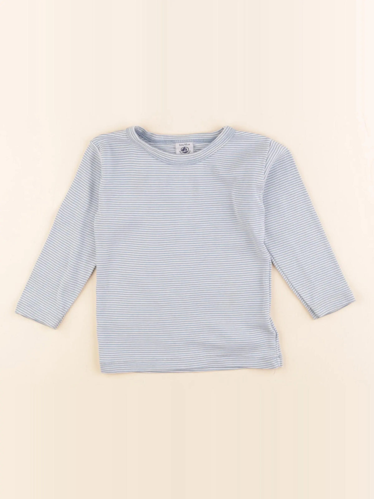 Petit Bateau - maillot de corps bleu, blanc - 3 ans