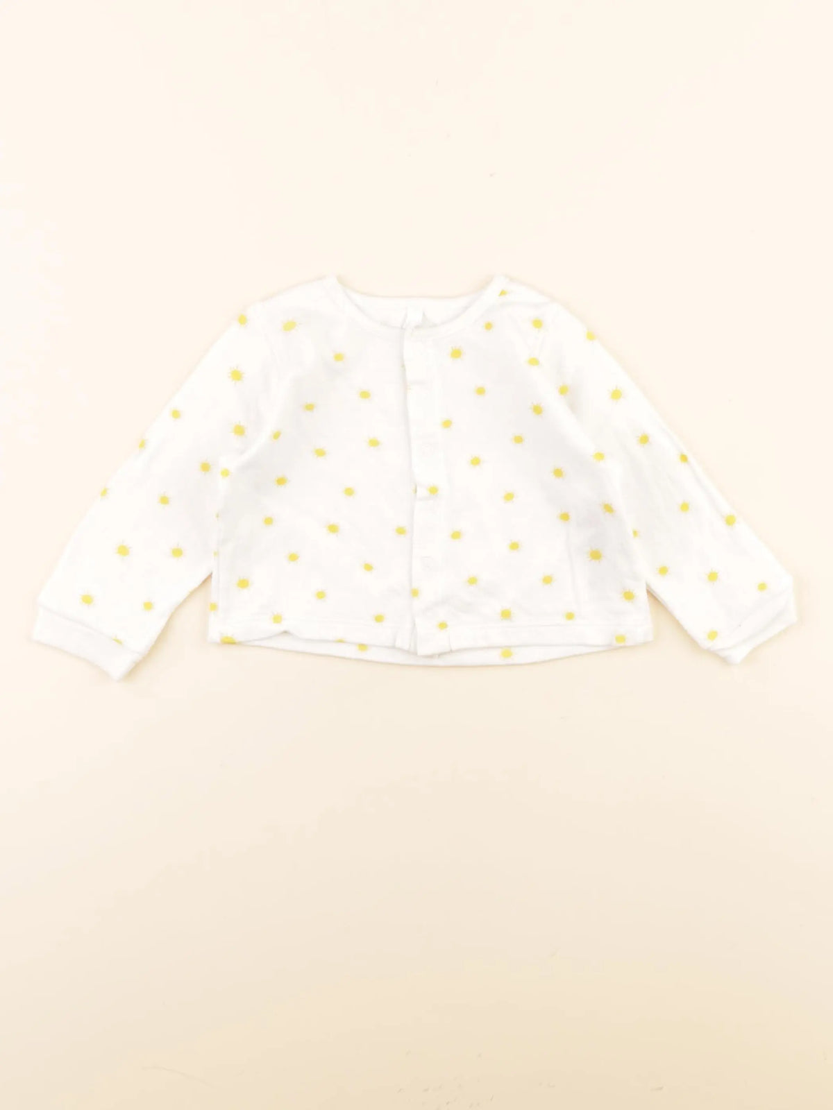 Sweat jaune, blanc