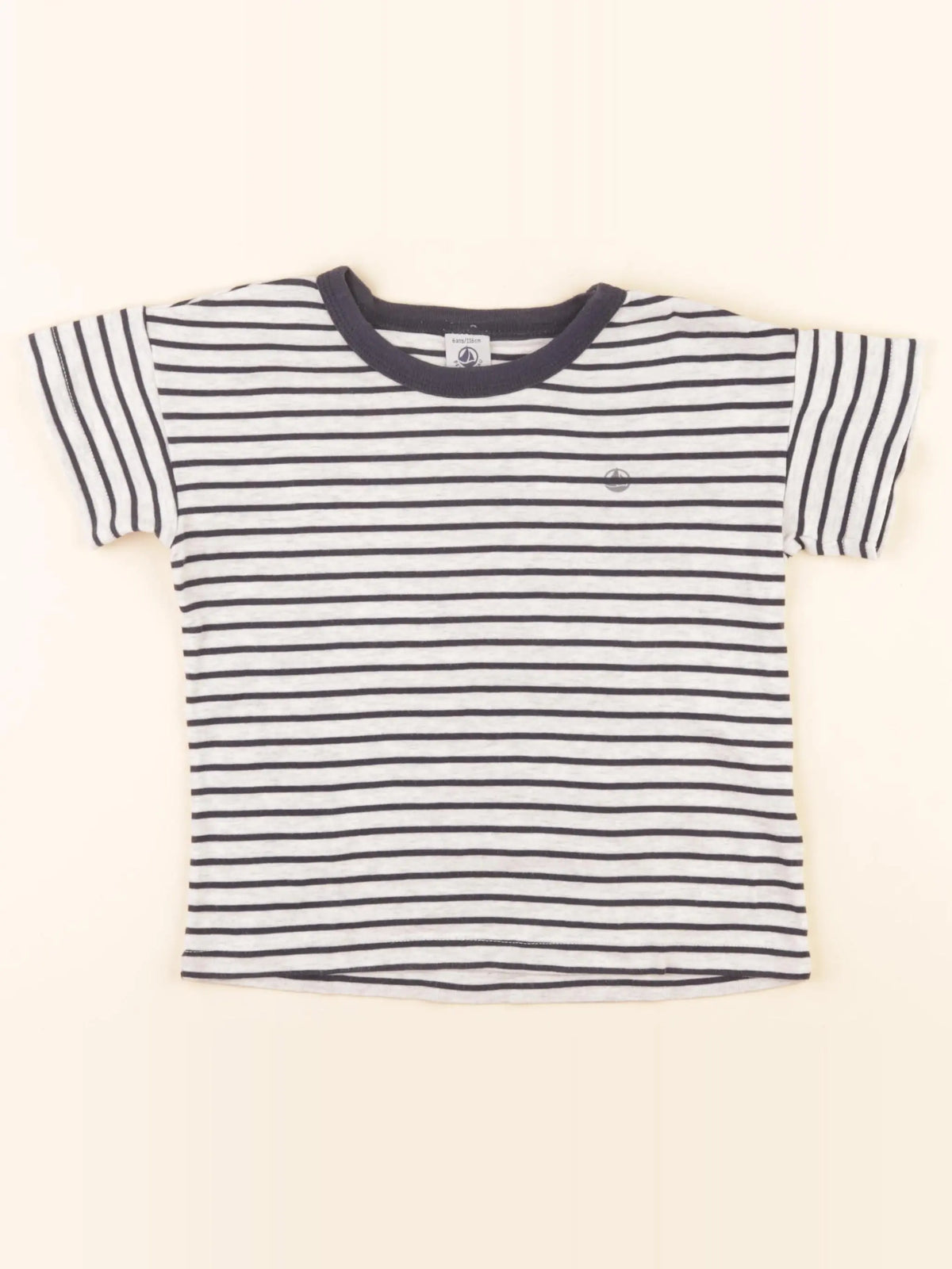 Tee-shirt blanc, bleu