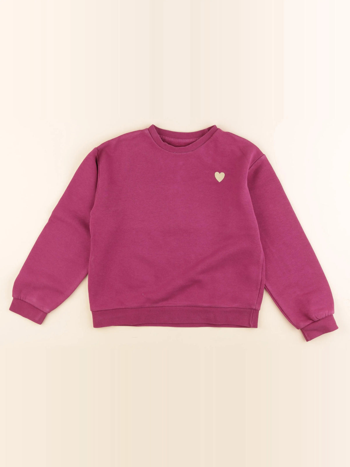 Vertbaudet - sweat coton or, rose - 10 ans