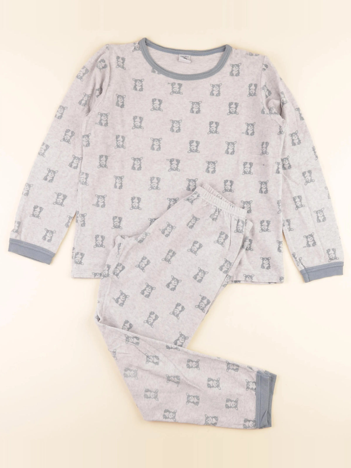 Pyjama velours gris
