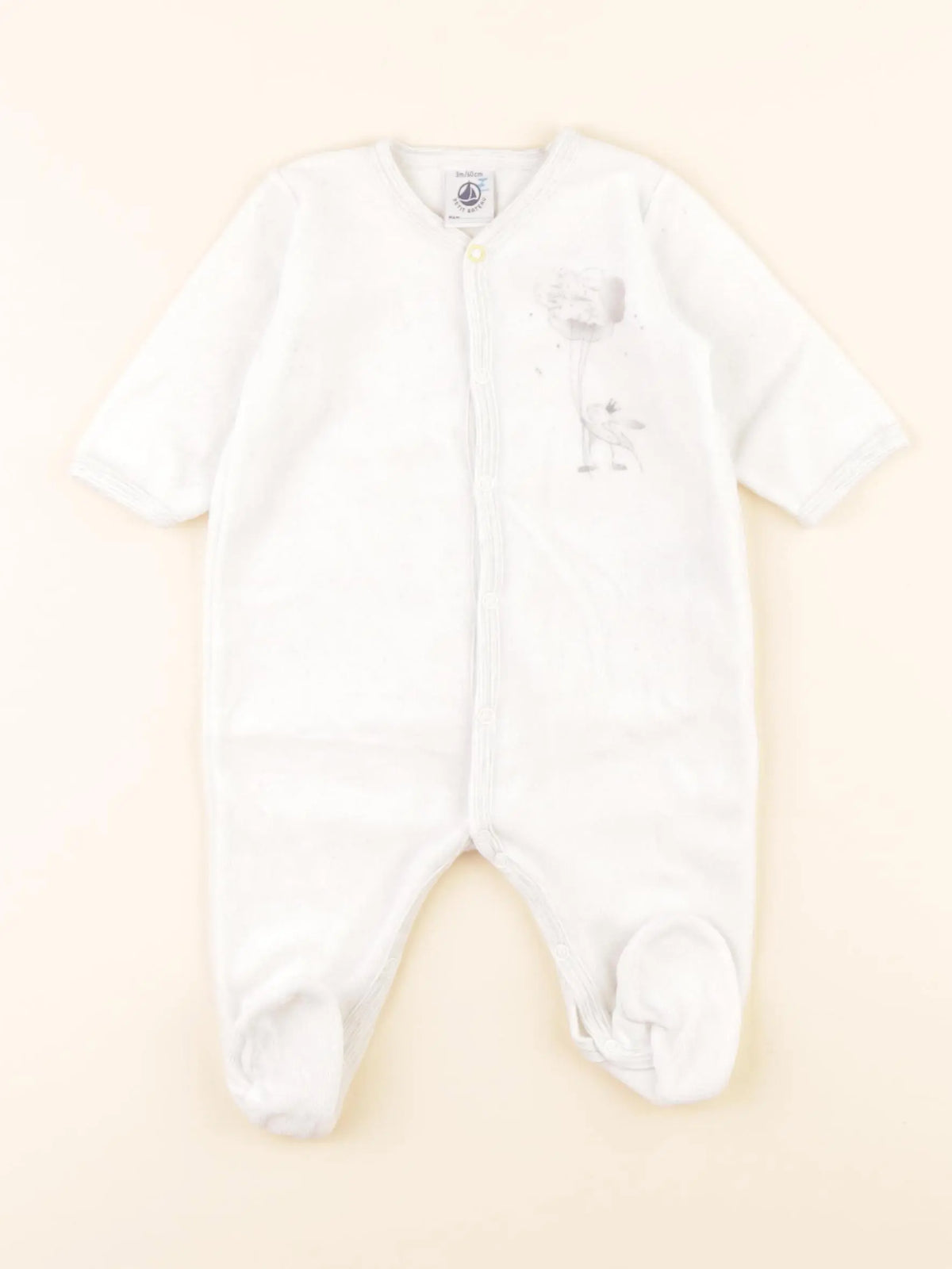 Pyjama velours blanc