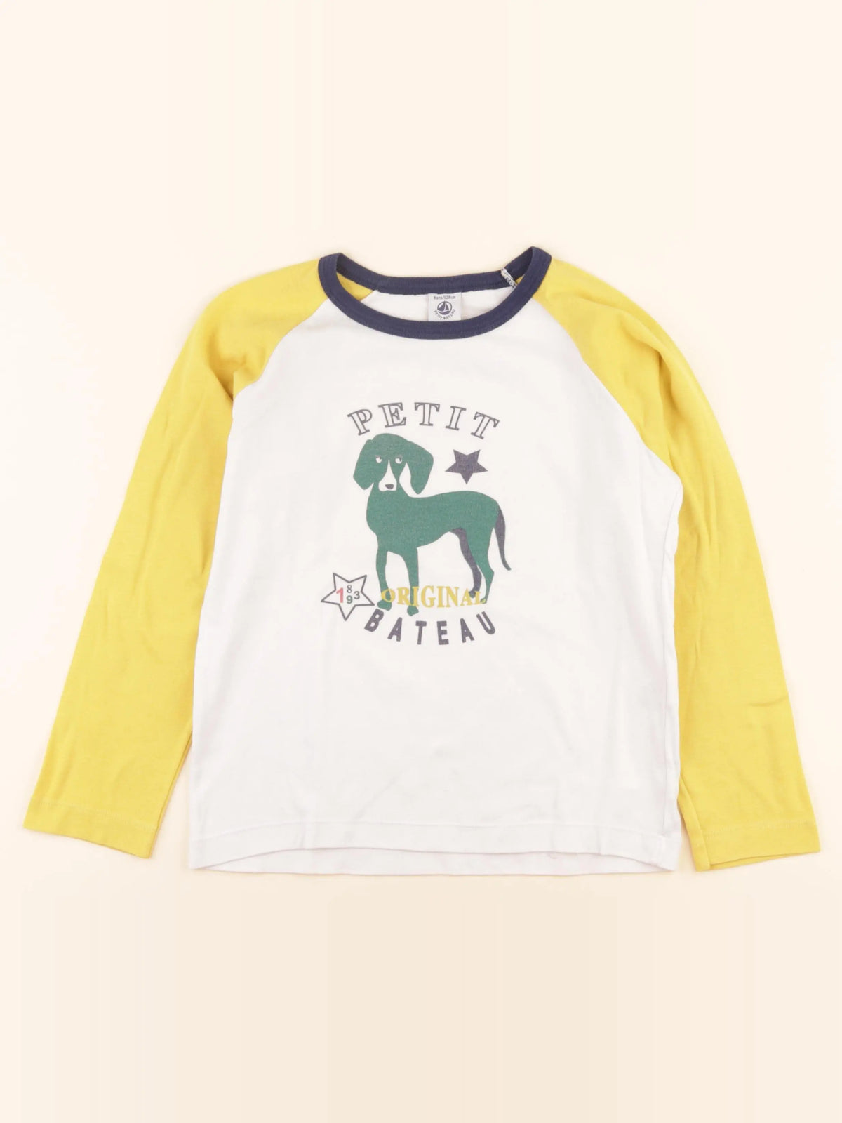 Tee-shirt blanc, jaune