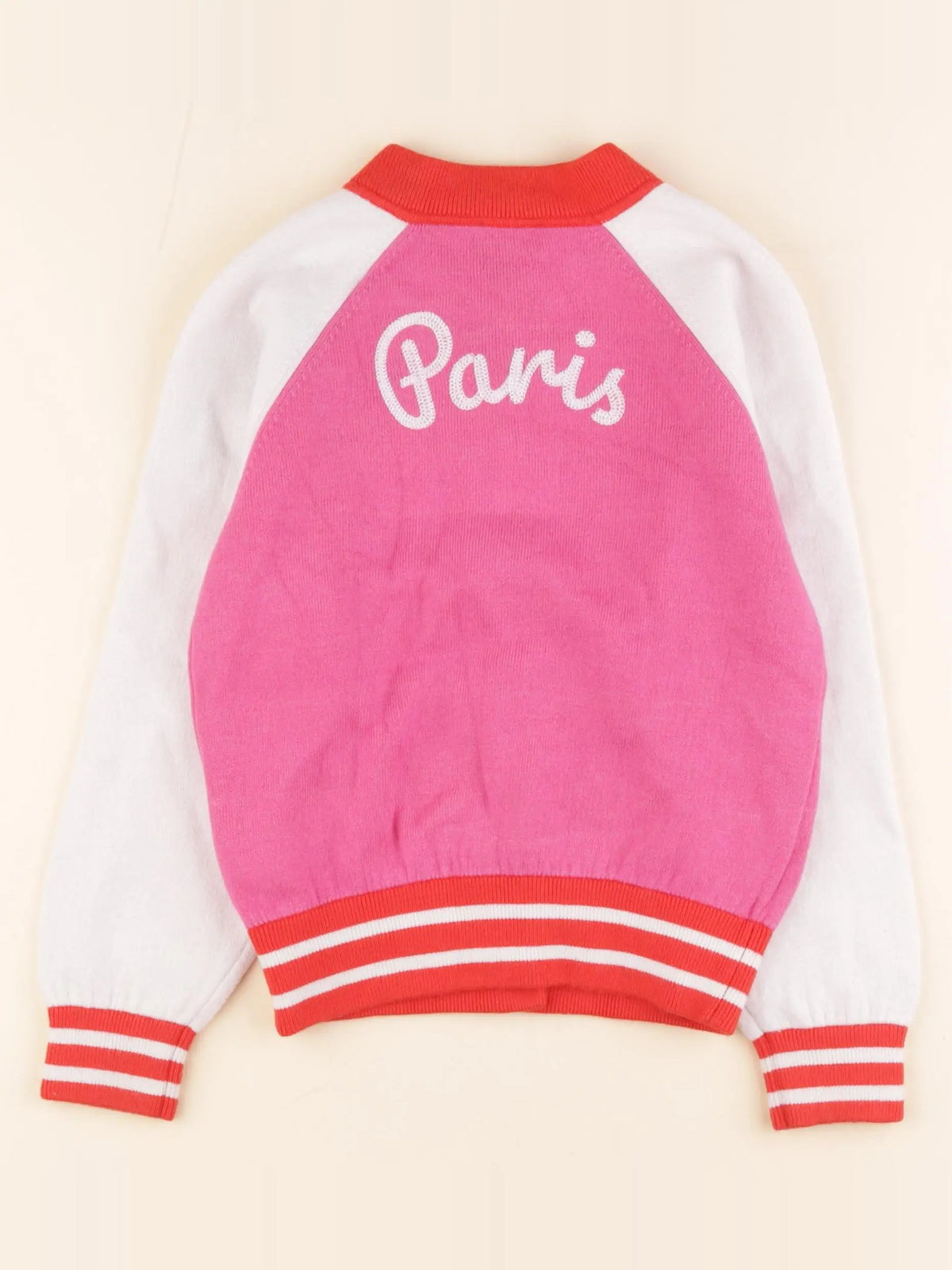 Jacadi - veste rose, blanc - 8 ans