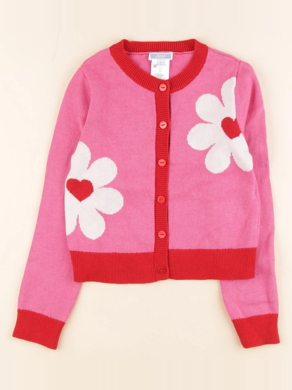 Jacadi - gilet rose - 8 ans