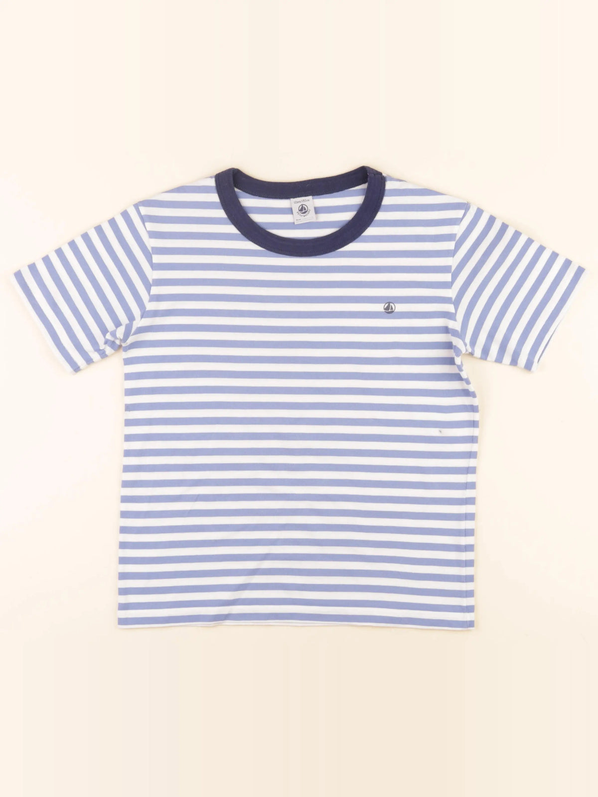 Tee-shirt blanc, bleu