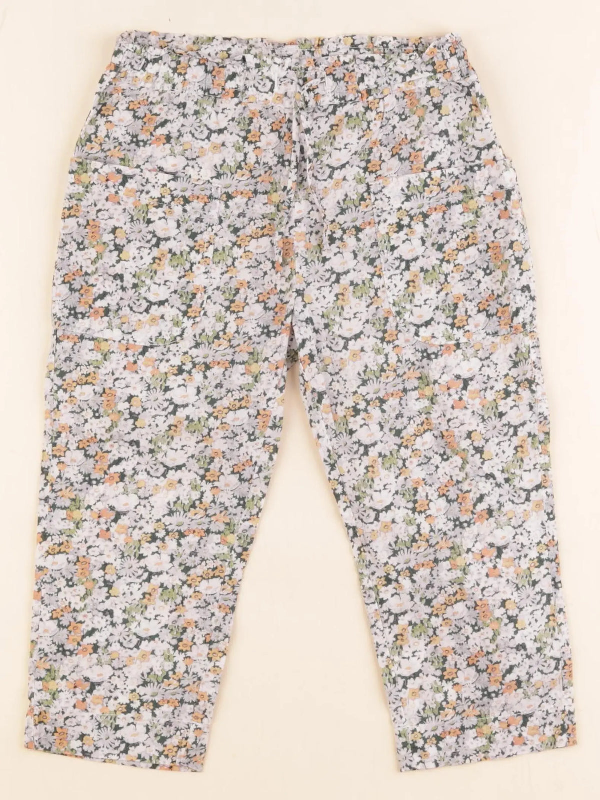 Cyrillus - pantalon vert, blanc - 4 ans