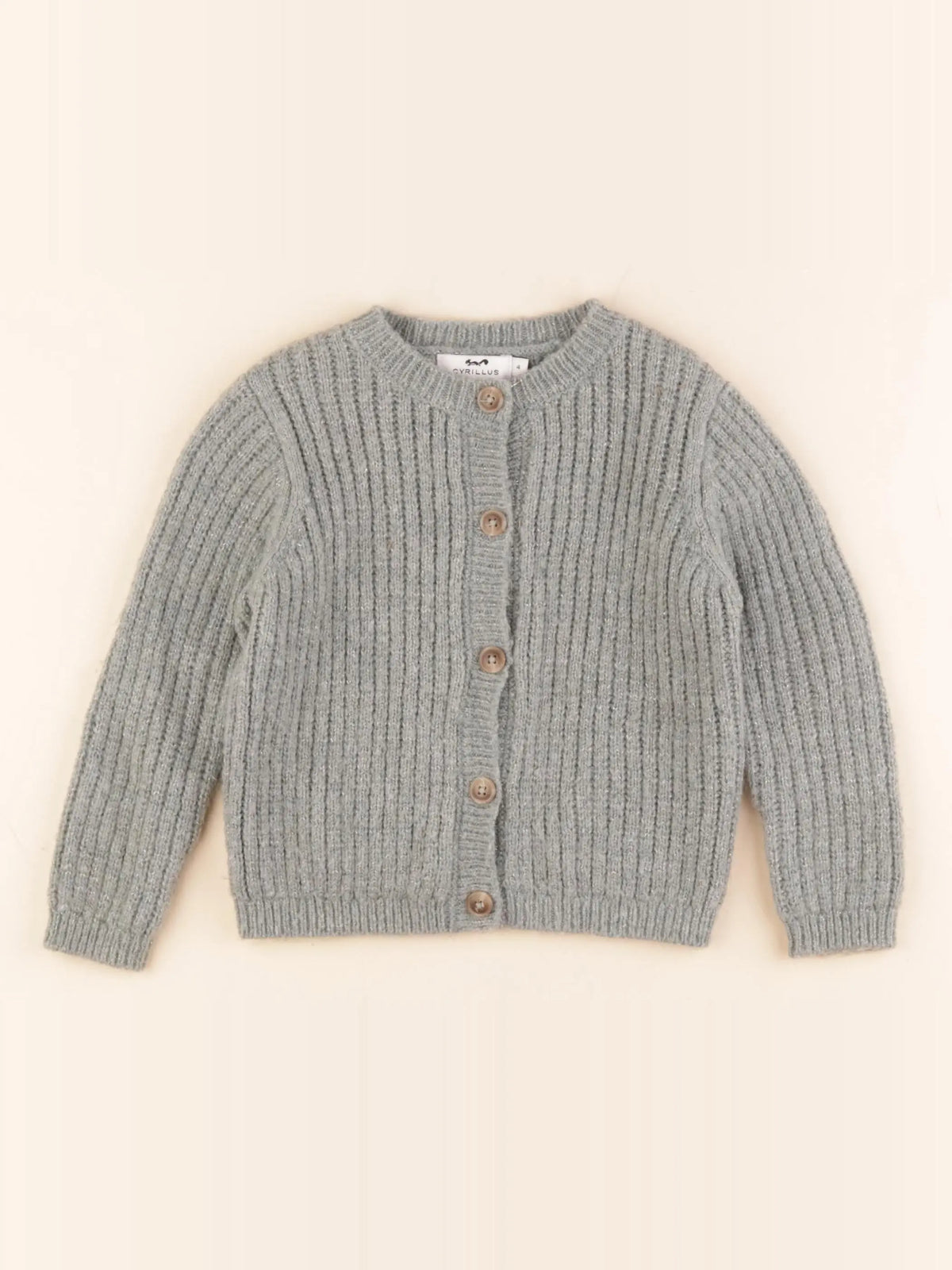 Cyrillus - gilet vert, or - 4 ans