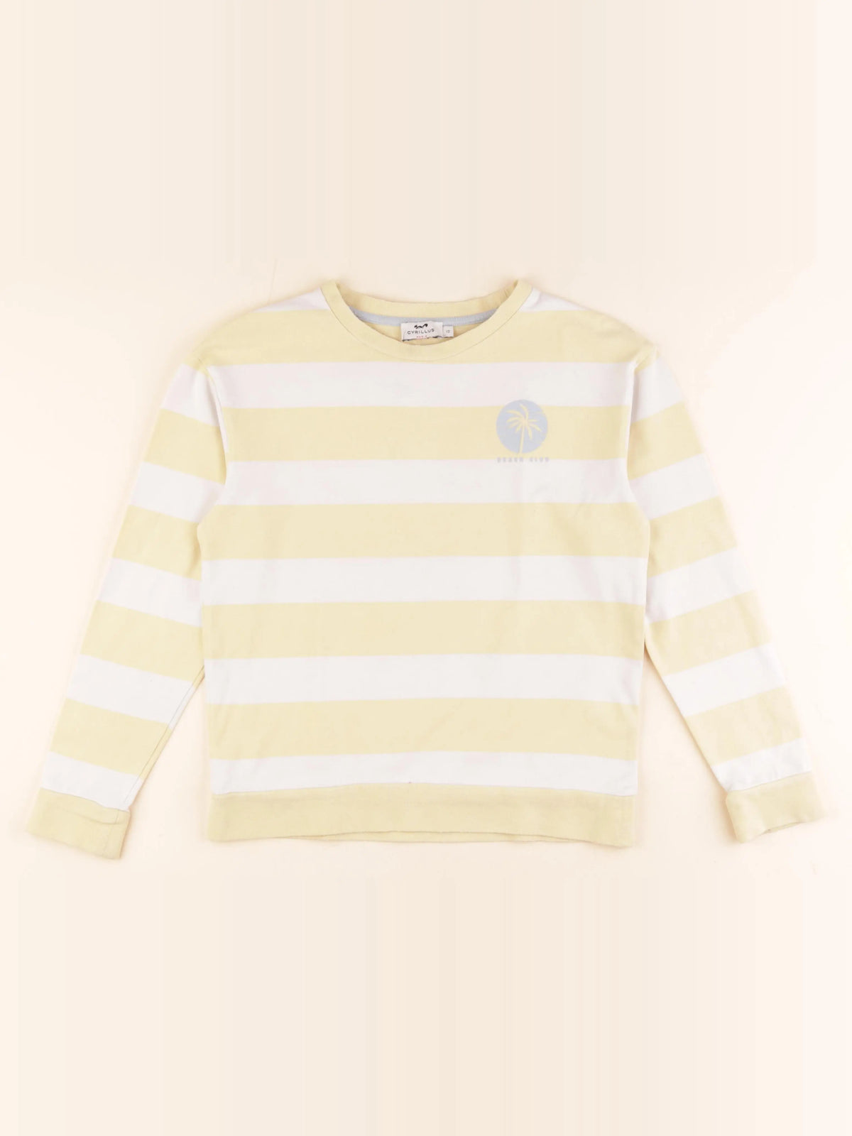 Cyrillus - sweat blanc, jaune - 10 ans