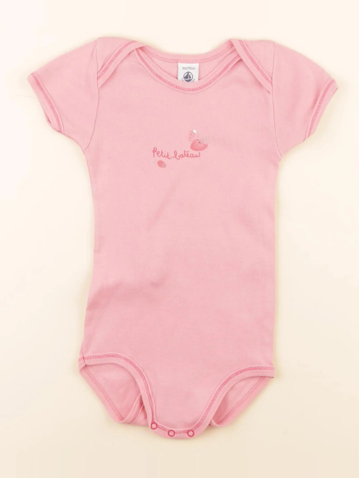 Petit Bateau - body rose - 36 mois