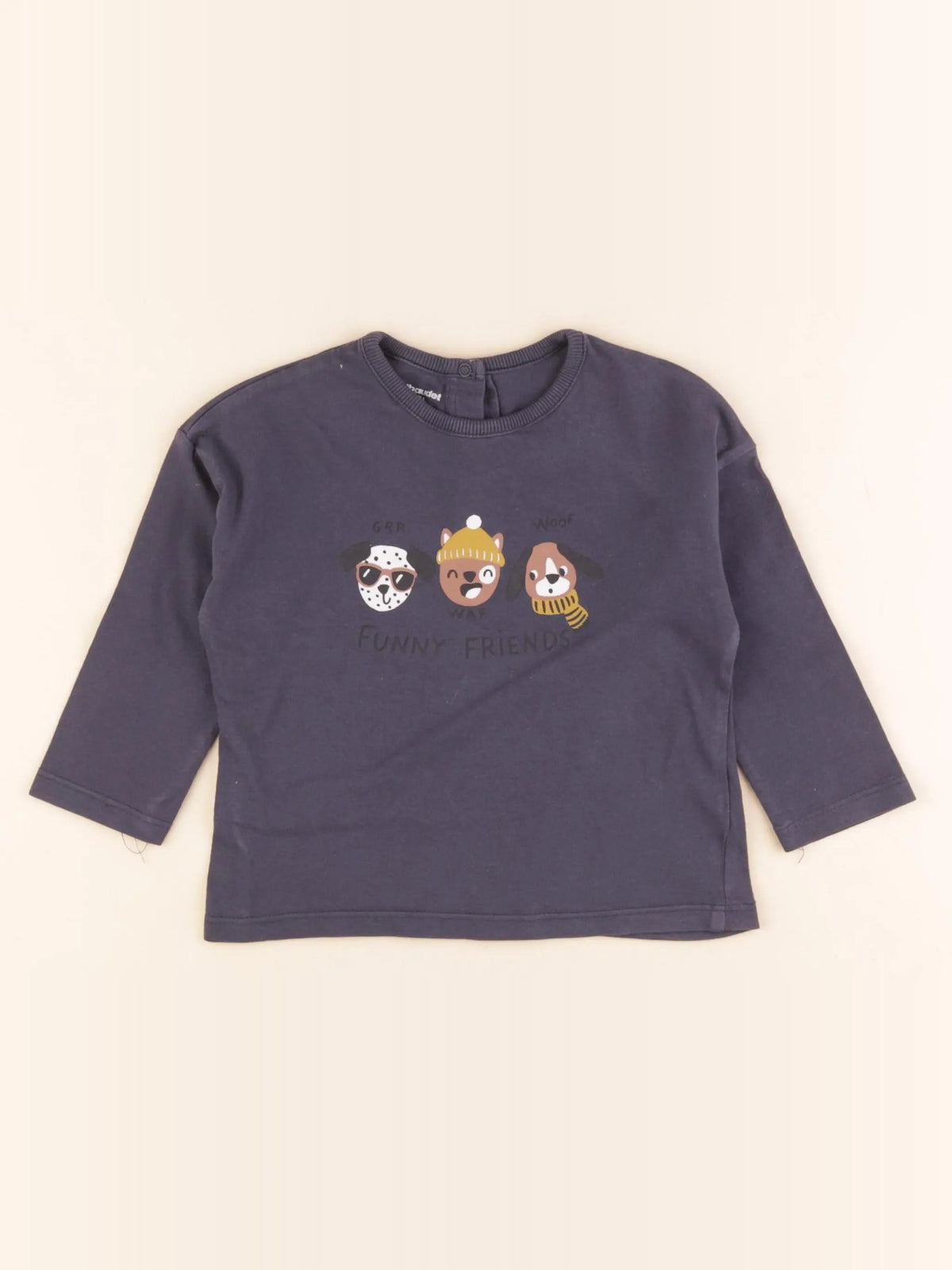 Vertbaudet - tee-shirt bleu - 2 ans