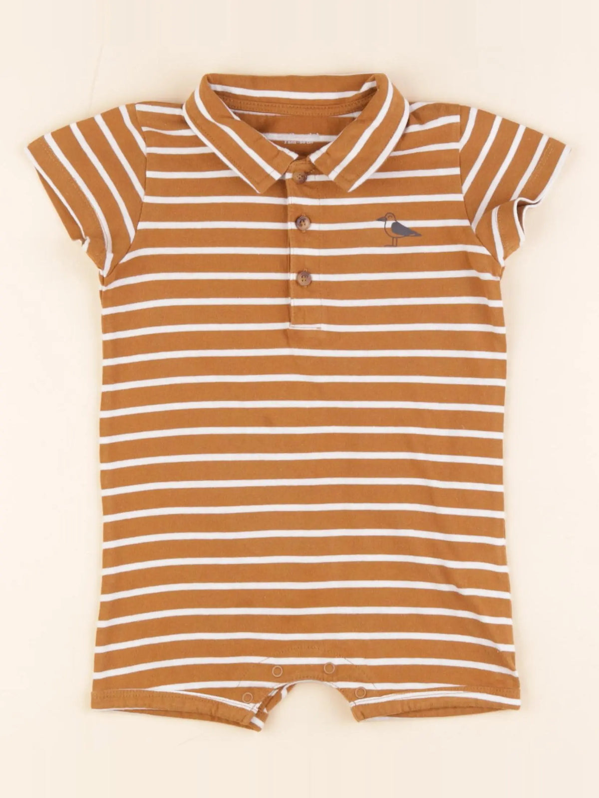 Vertbaudet - pyjama coton marron - 2 ans