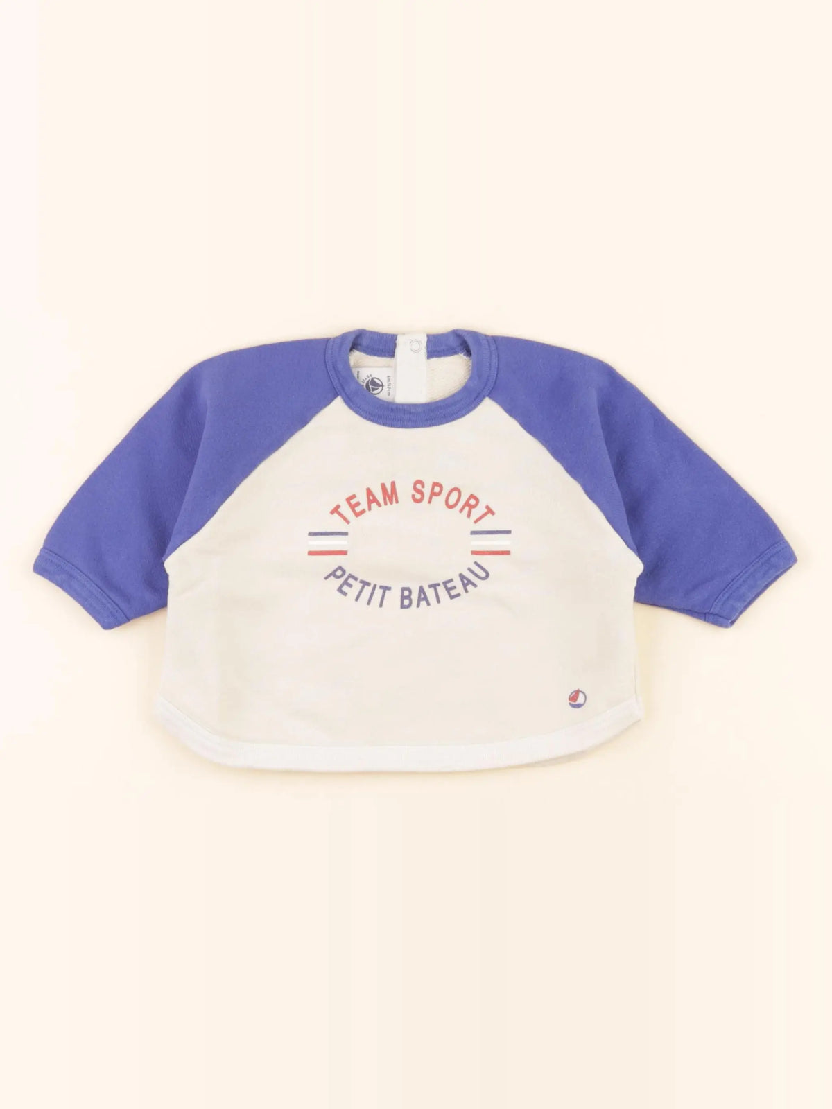 Sweat bleu, blanc