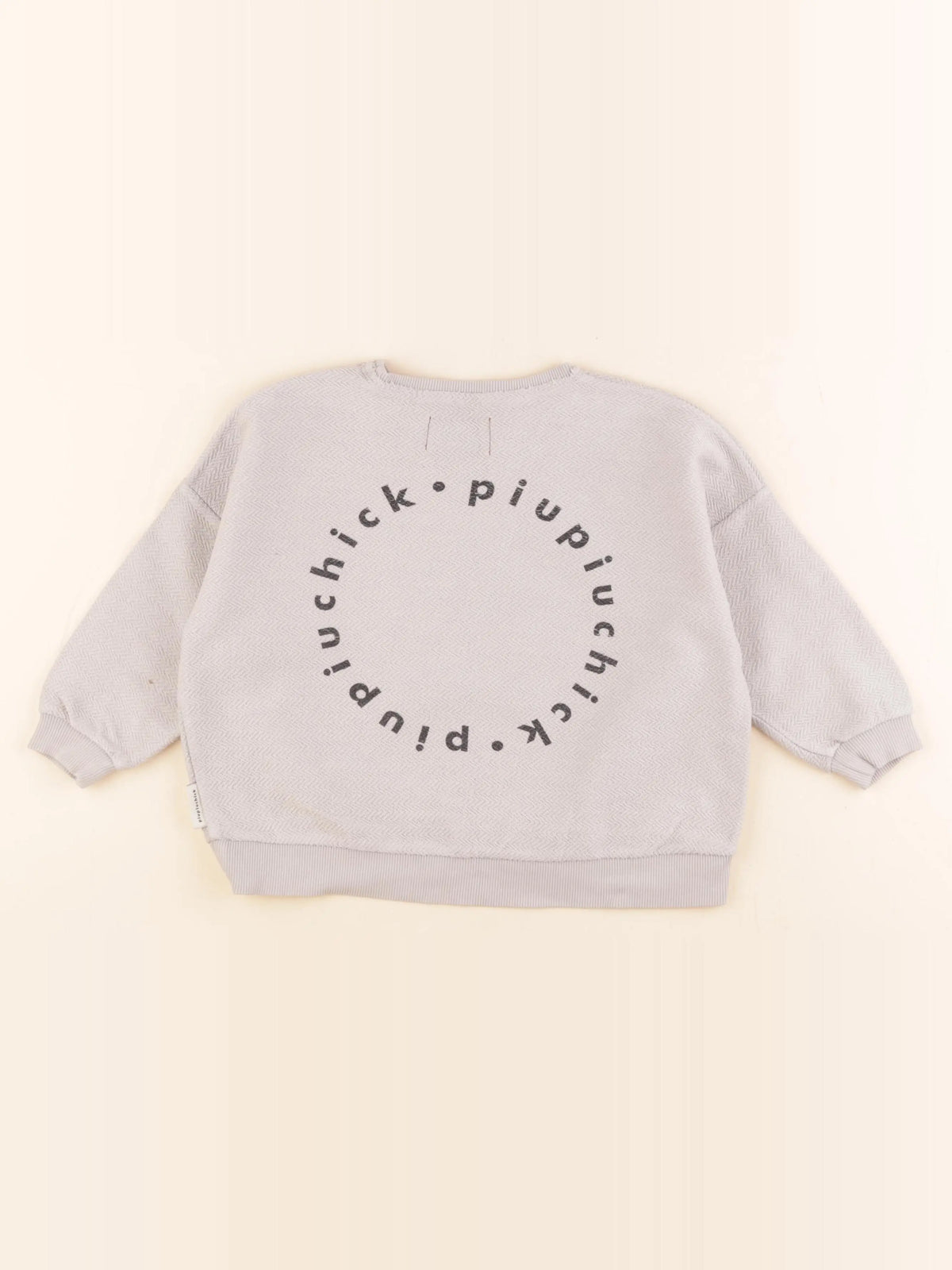 Piupiuchick - sweat imprimé au dos gris - 3 ans
