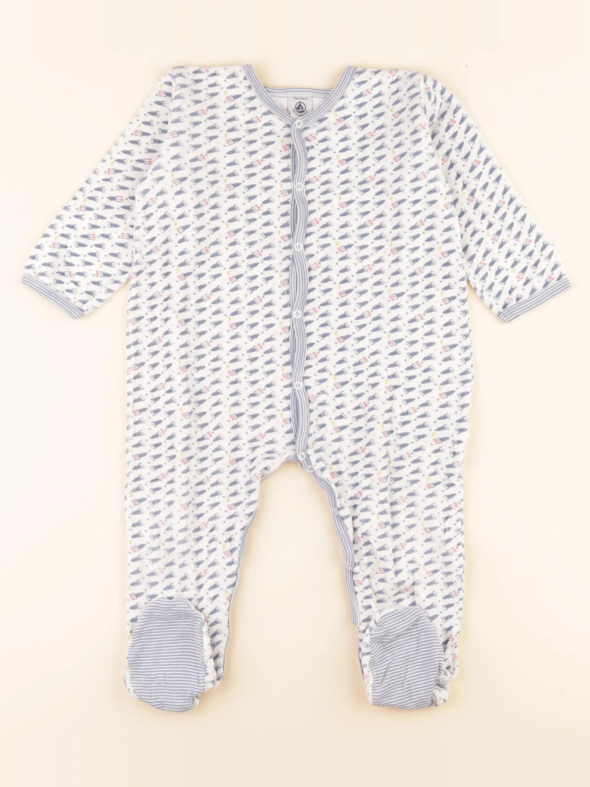 Pyjama velours multicolore
