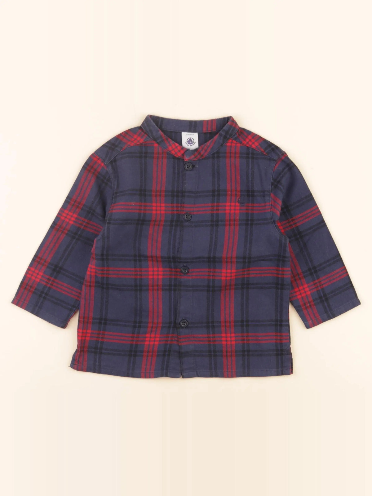 Chemise bleu, rouge