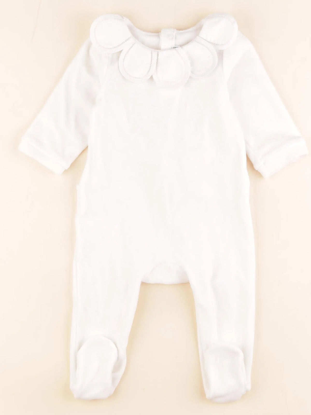Jacadi - pyjama velours blanc - 6 mois