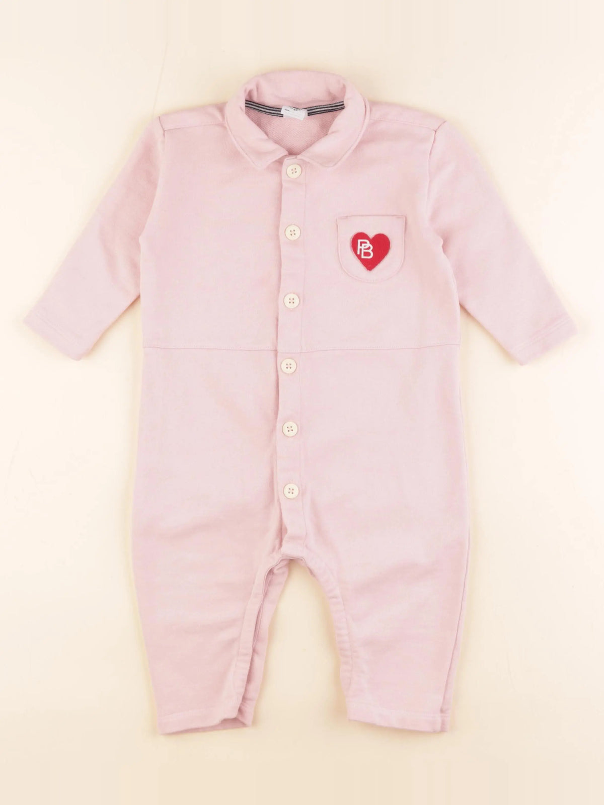 Petit Bateau - combinaison rose - 24 mois