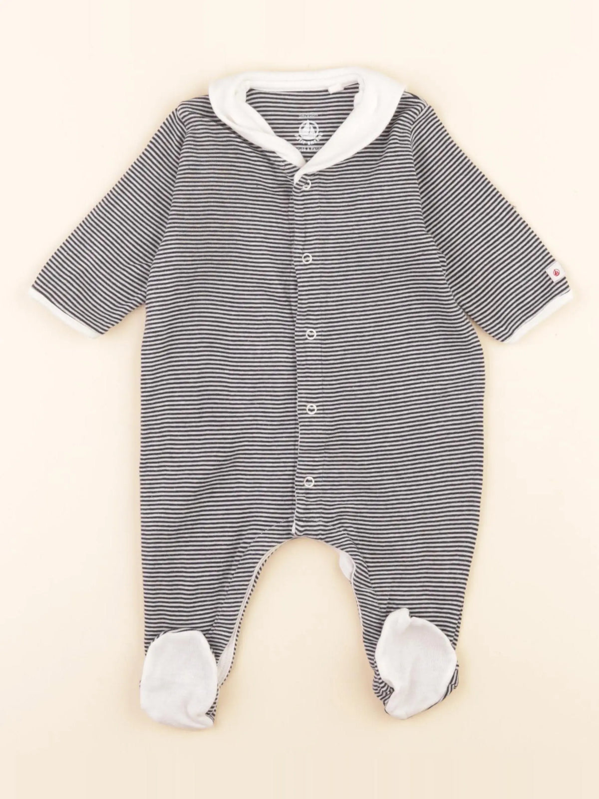 Pyjama coton bleu, blanc