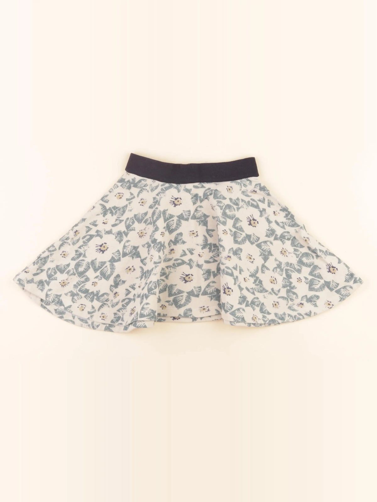 Jupe beige, bleu