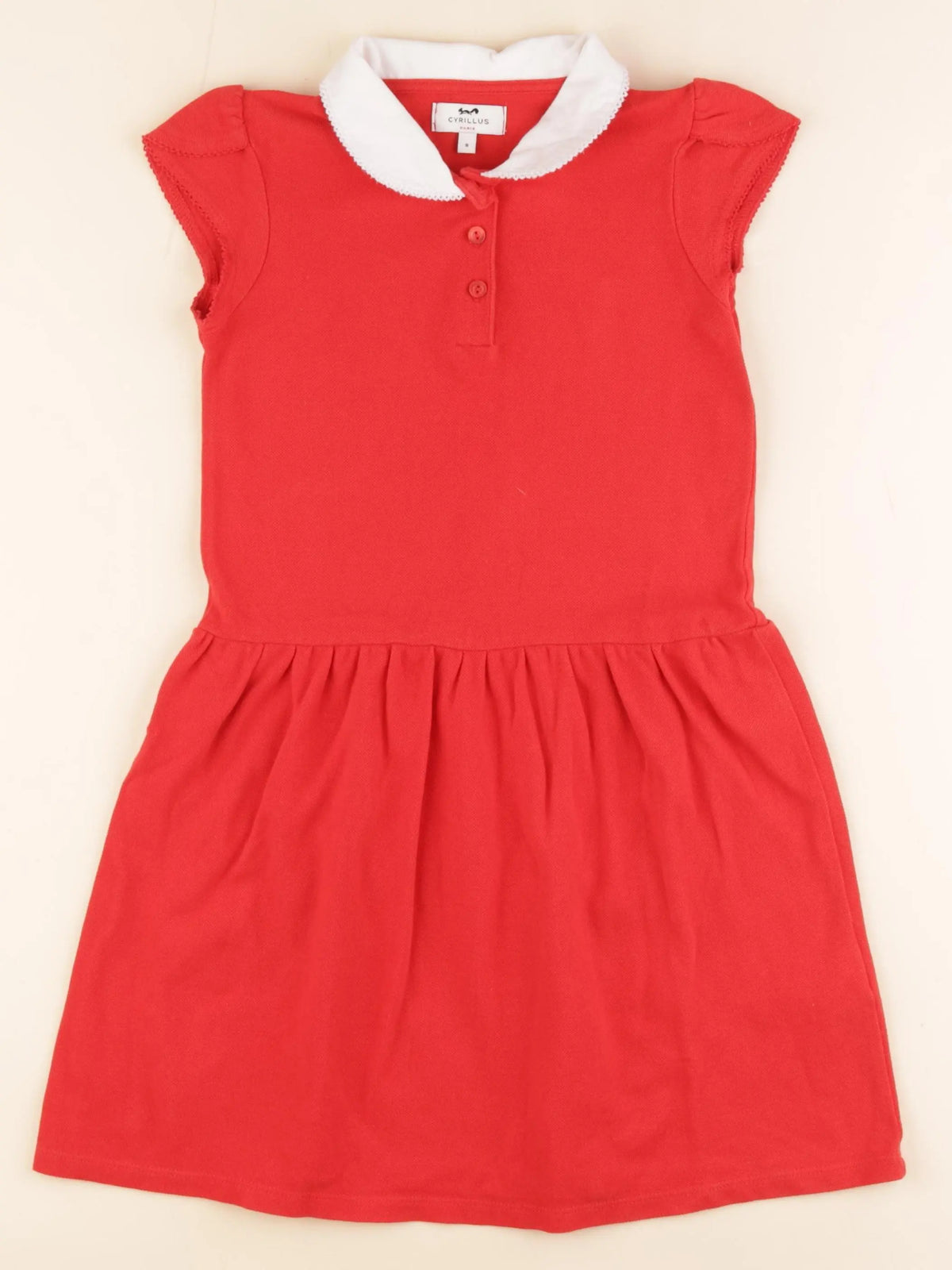 Cyrillus - robe rouge - 8 ans