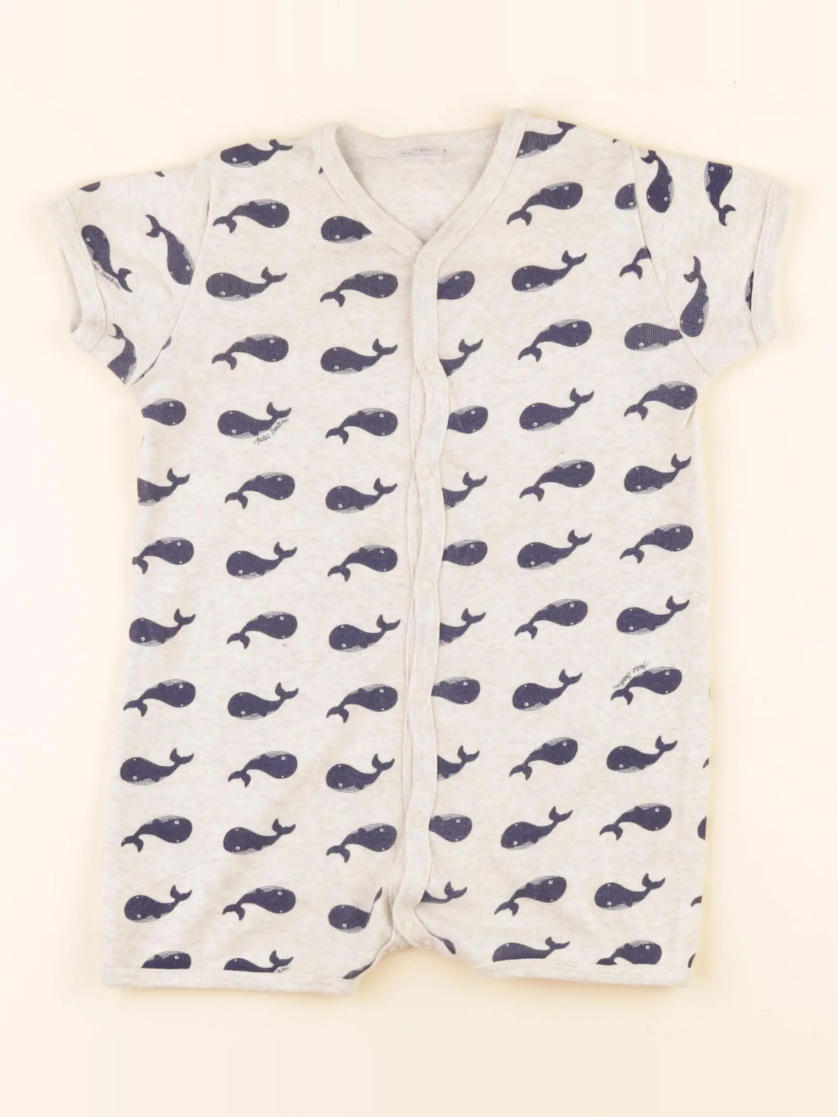 Pyjama coton beige, bleu