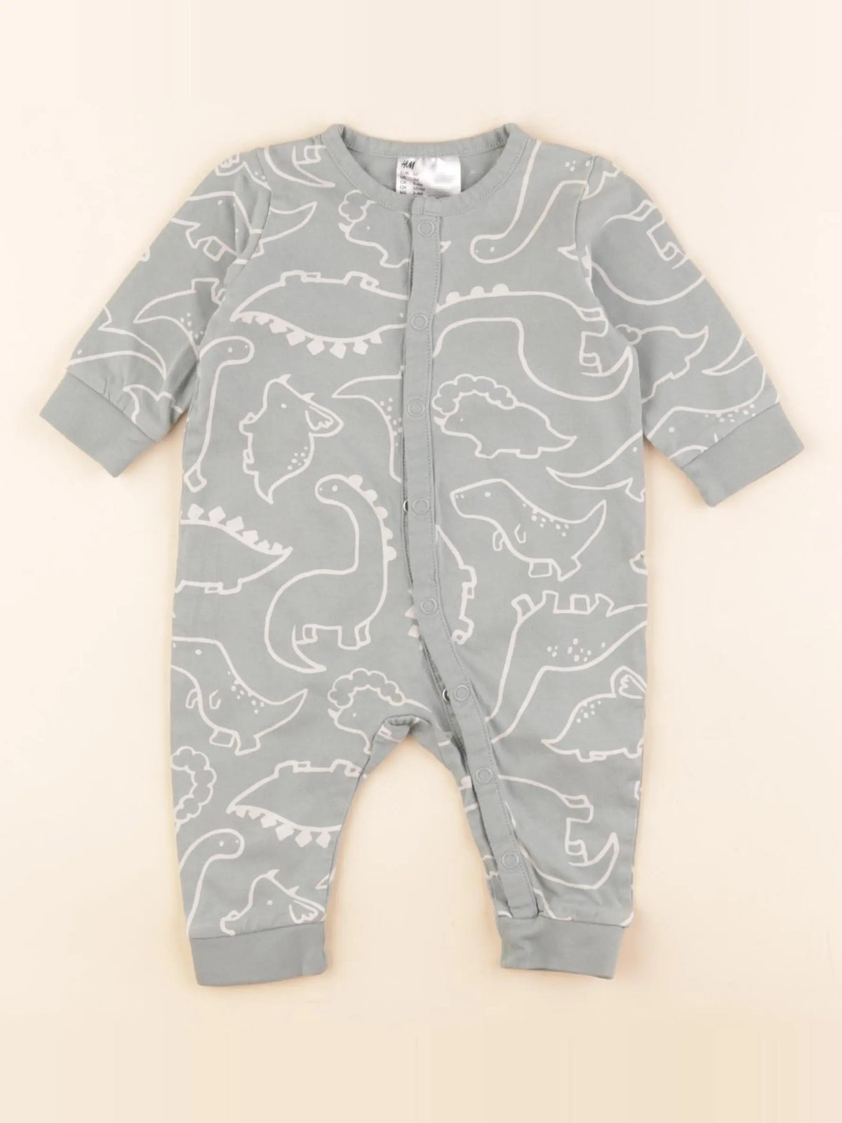 H&M - pyjama coton vert - 2/4 mois