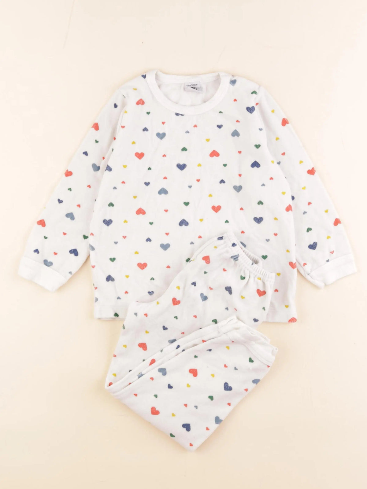 Petit Bateau - pyjama velours blanc - 4 ans