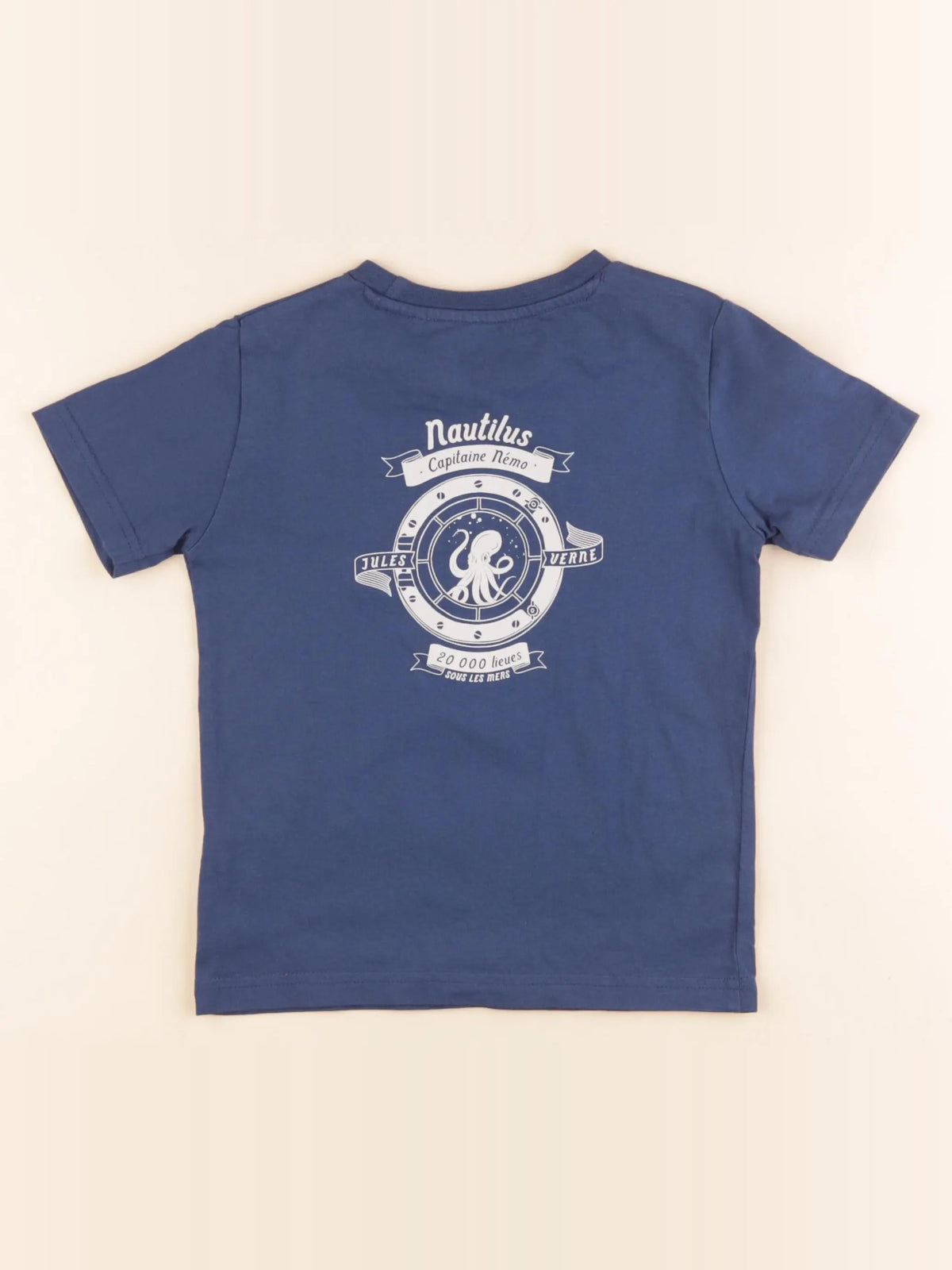 Cyrillus - tee-shirt imprimé au dos bleu - 6 ans