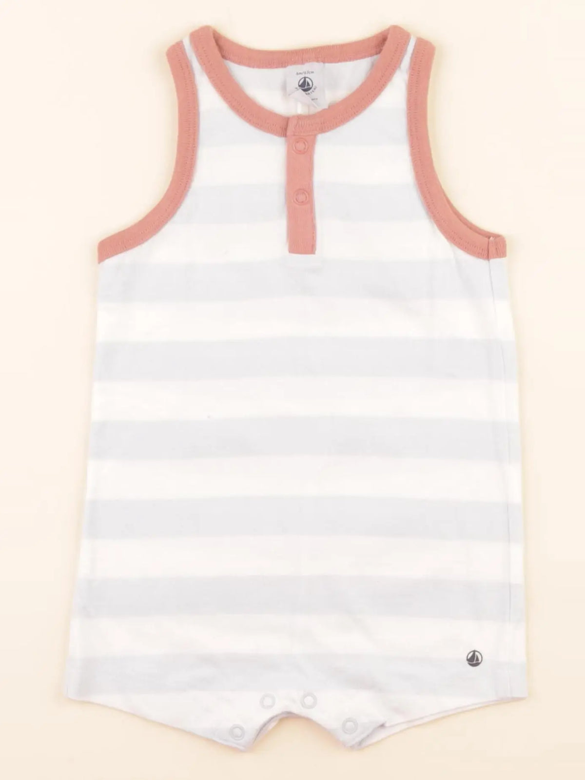 Pyjama coton bleu, blanc