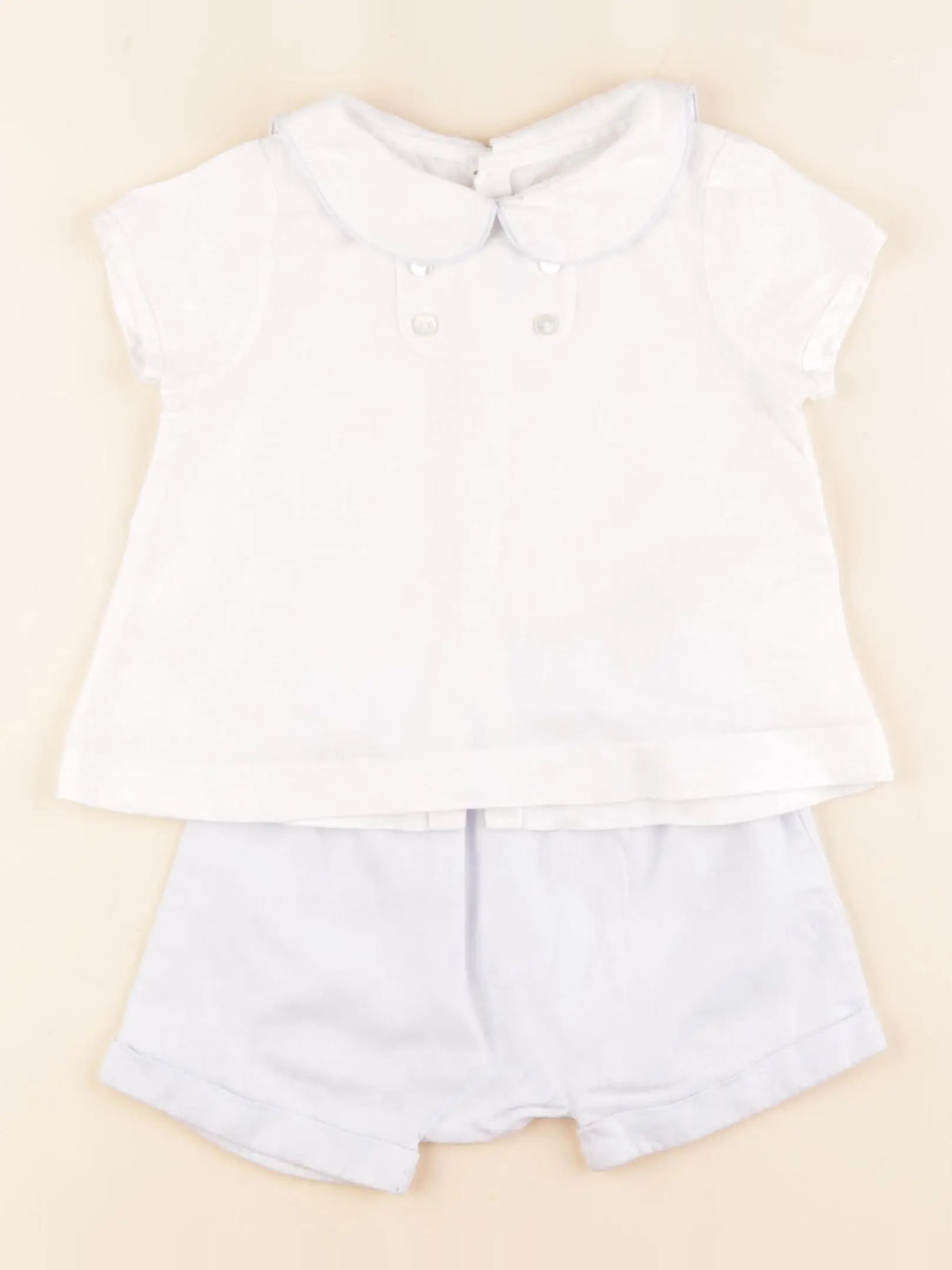 Jacadi - ensemble blanc, bleu - 18 mois