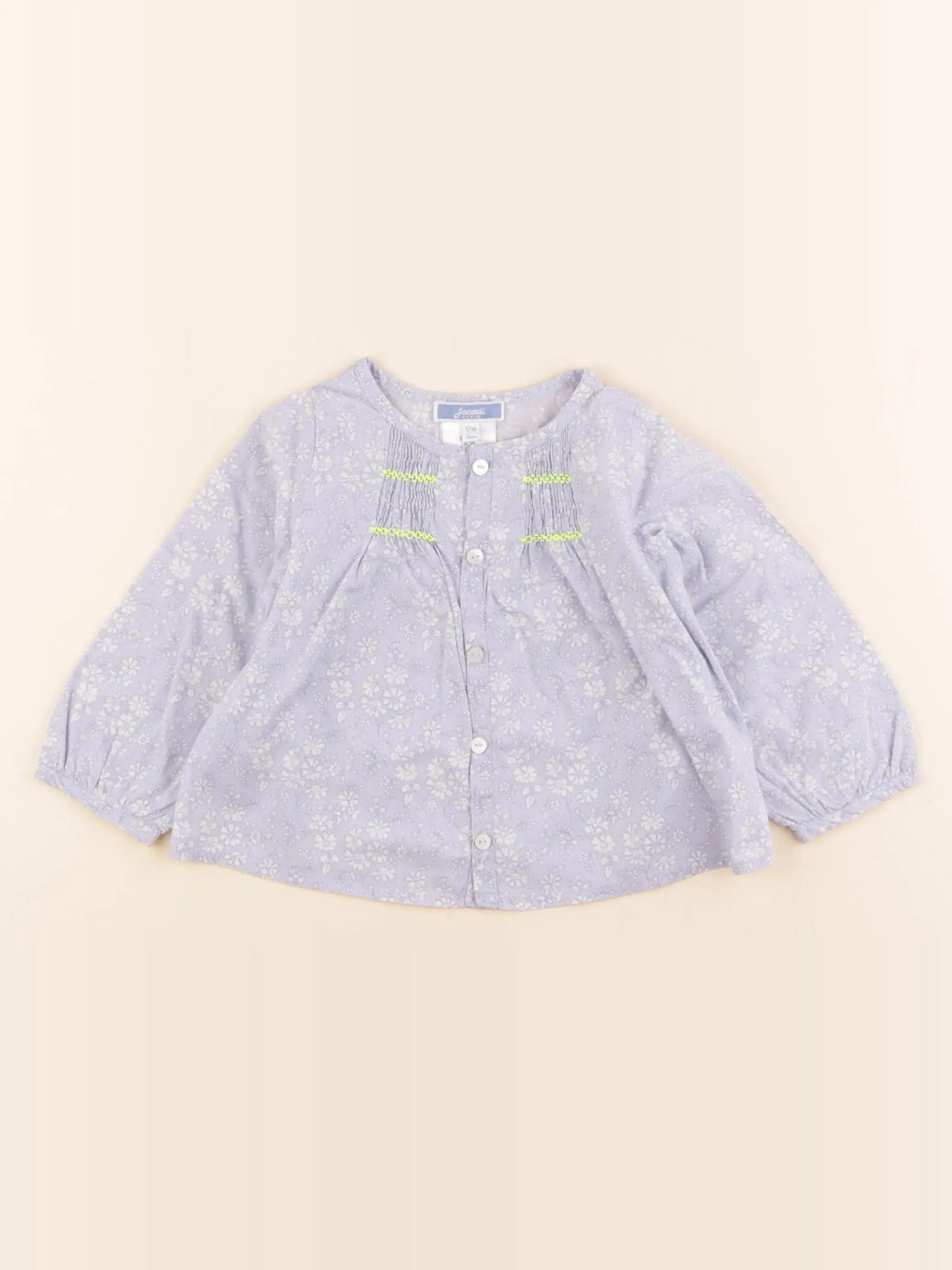 Jacadi - blouse liberty bleu - 12 mois