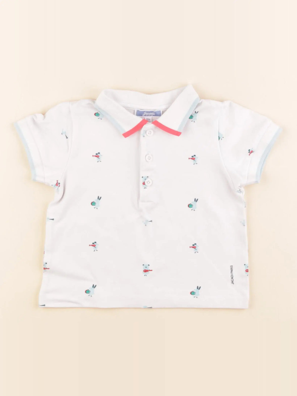 Jacadi - polo blanc - 18 mois