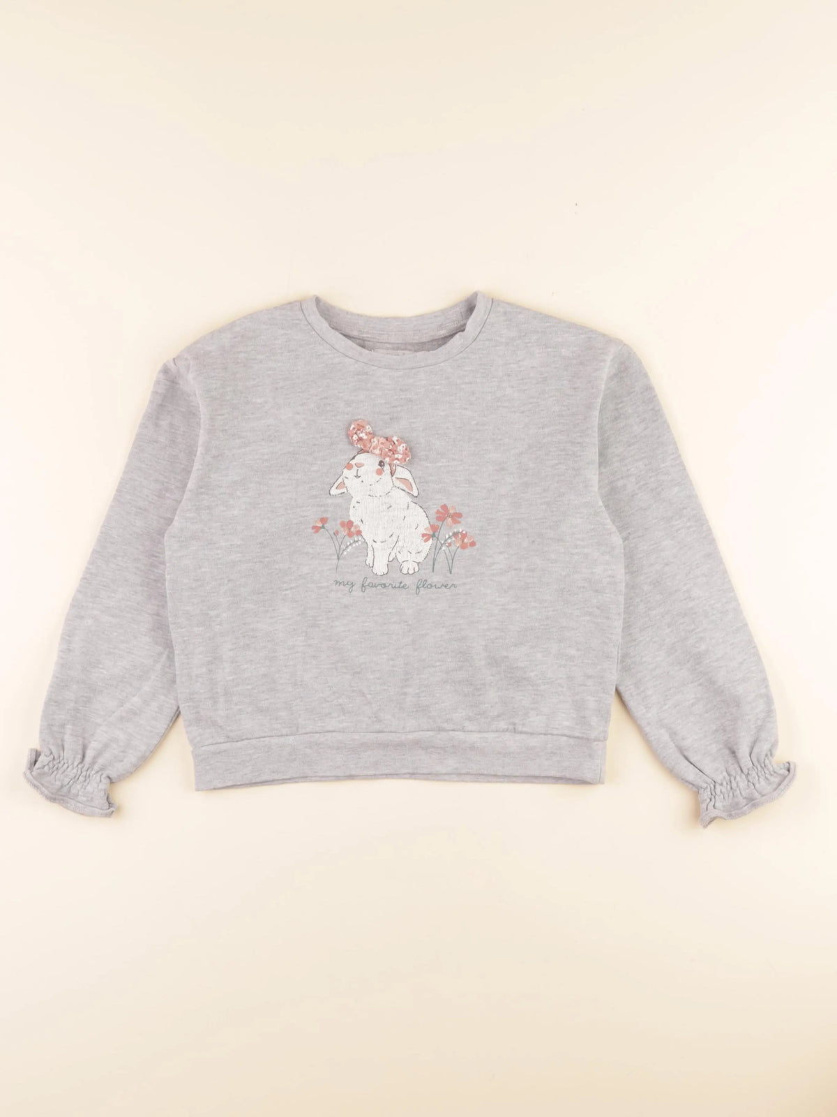 Vertbaudet - sweat gris - 8 ans