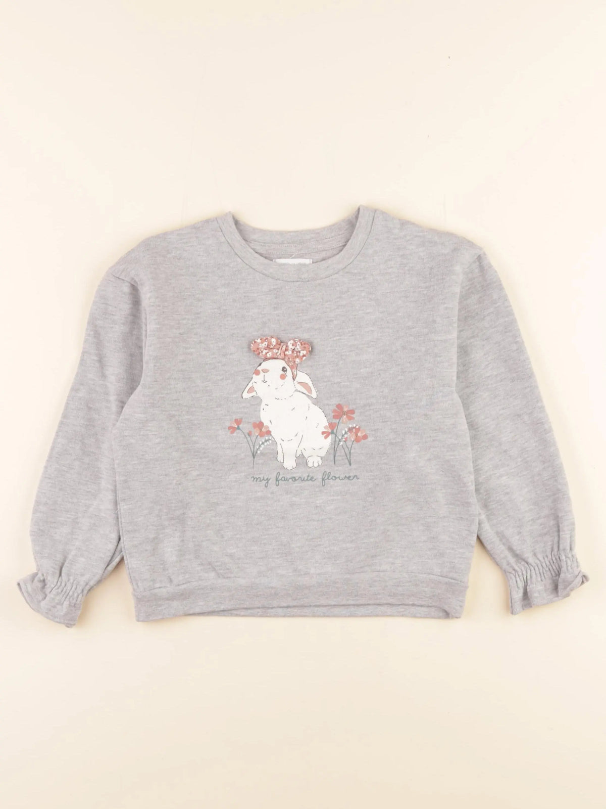 Vertbaudet - sweat gris - 6 ans