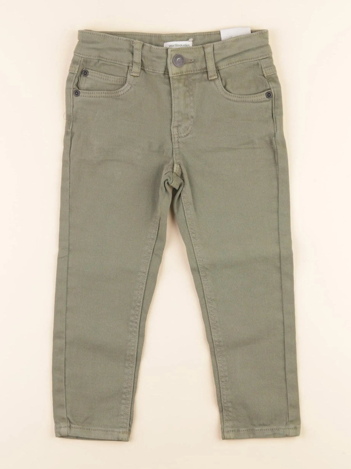 Vertbaudet - pantalon vert - 3 ans