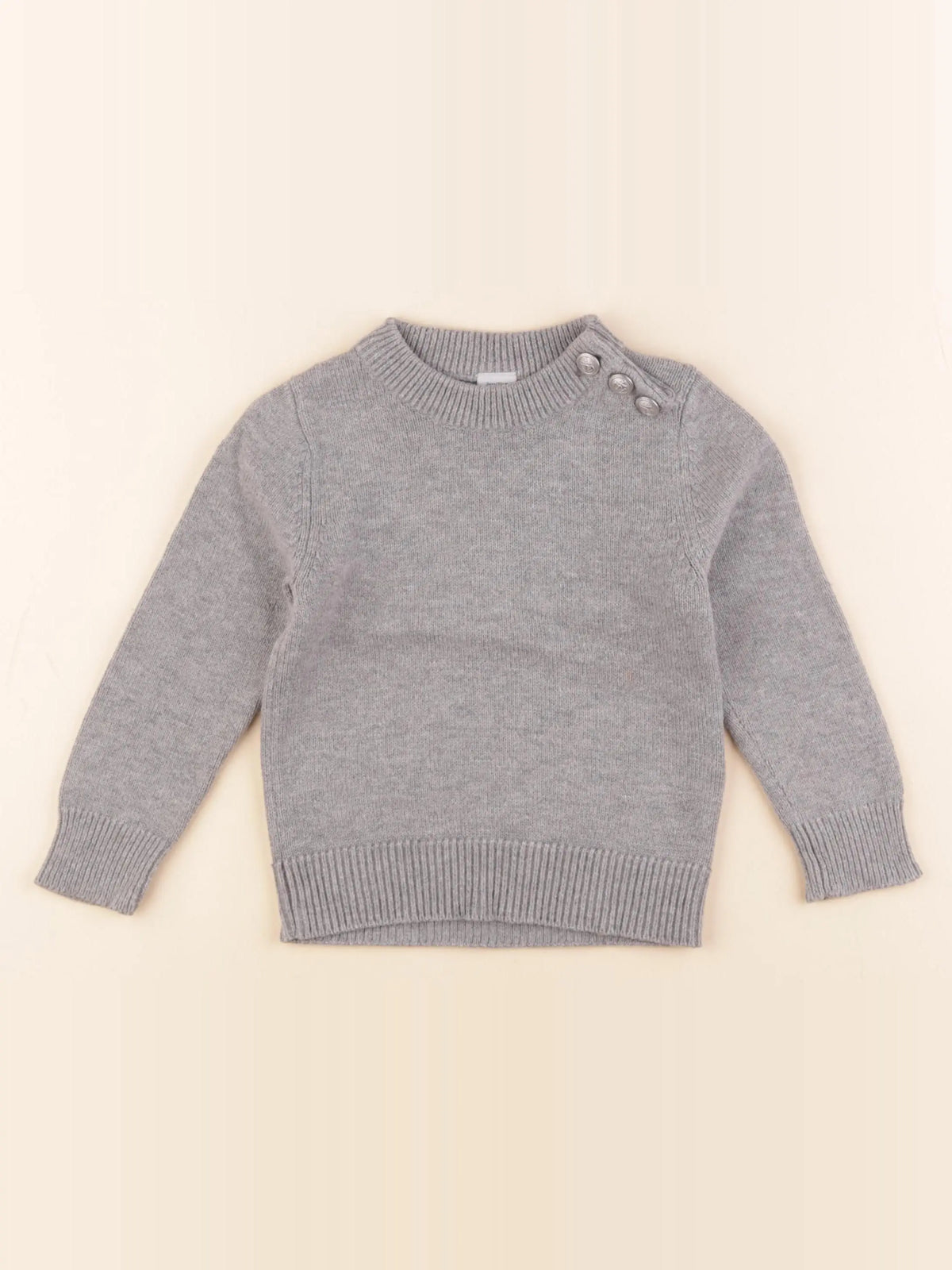 Petit Bateau - pull gris - 3 ans