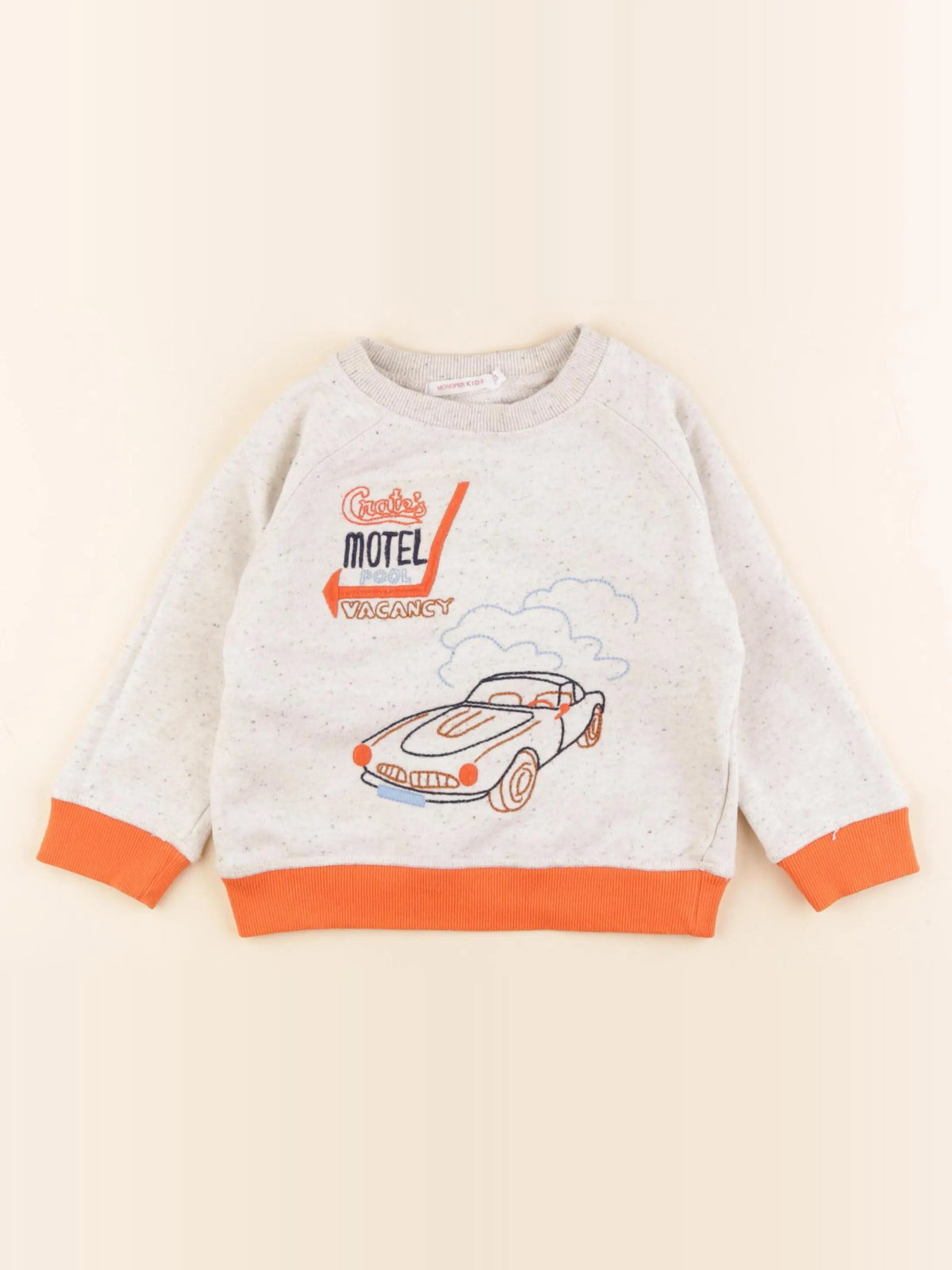 Monoprix - sweat beige - 3 ans